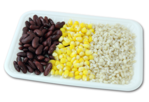Cereal grains and seeds in the package isolated with clipping path png