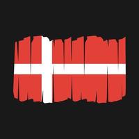 Denmark Flag Brush vector