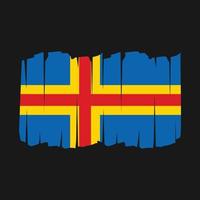 Aland Islands Flag Brush vector