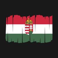 Hungary Flag Brush vector