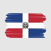 pincel de bandera de república dominicana vector