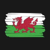 Wales Flag Brush vector
