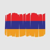 cepillo de bandera de armenia vector