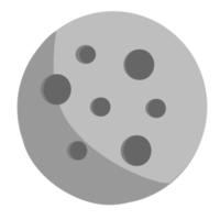 grey moon illustration png