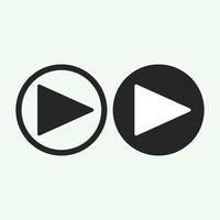 Play button icon in trendy flat style isolated on grey background. Play symbol for your web site design, logo, app, UI. Vector illustration