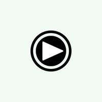 Play button icon in trendy flat style isolated on grey background. Play symbol for your web site design, logo, app, UI. Vector illustration