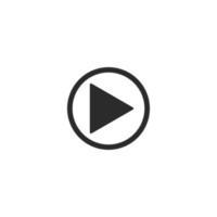 Play button icon in trendy flat style isolated on grey background. Play symbol for your web site design, logo, app, UI. Vector illustration