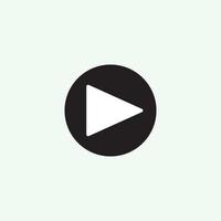 Play button icon in trendy flat style isolated on grey background. Play symbol for your web site design, logo, app, UI. Vector illustration