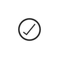 Check mark Black line icons. Vector illustration. - Vector