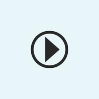 Play button icon in trendy flat style isolated on grey background. Play symbol for your web site design, logo, app, UI. Vector illustration