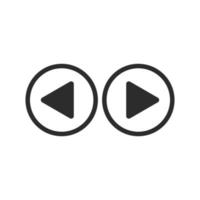 Play button icon in trendy flat style isolated on grey background. Play symbol for your web site design, logo, app, UI. Vector illustration