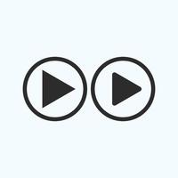 Play button icon in trendy flat style isolated on grey background. Play symbol for your web site design, logo, app, UI. Vector illustration