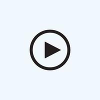 Play button icon in trendy flat style isolated on grey background. Play symbol for your web site design, logo, app, UI. Vector illustration