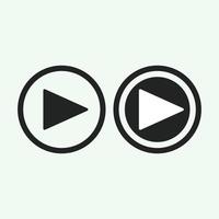 Play button icon in trendy flat style isolated on grey background. Play symbol for your web site design, logo, app, UI. Vector illustration