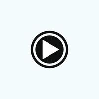 Play button icon in trendy flat style isolated on grey background. Play symbol for your web site design, logo, app, UI. Vector illustration