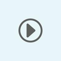 Play button icon in trendy flat style isolated on grey background. Play symbol for your web site design, logo, app, UI. Vector illustration