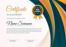 Certificate of Achievement for Education or Professional Company vector