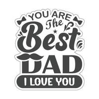 Dad Typography T-Shirt Design Free Vector