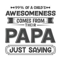 vector libre de diseño de camiseta de tipografía de papá