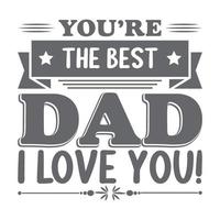 Dad Typography T-Shirt Design Free Vector