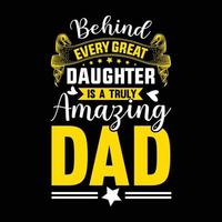 Dad Typography T-Shirt Design Free Vector