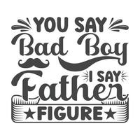 Dad Typography T-Shirt Design Free Vector