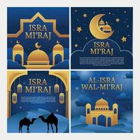 Isra Miraj  Social Media Template vector