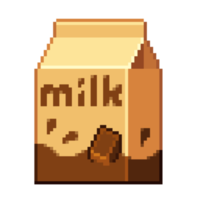 un 8 po retrò styled pixel arte illustrazione di cioccolato latte. png