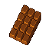 An 8 bit retro styled pixel art illustration of chocolate. png