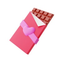 3d love chocolate png