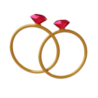 anillo de pareja 3d png