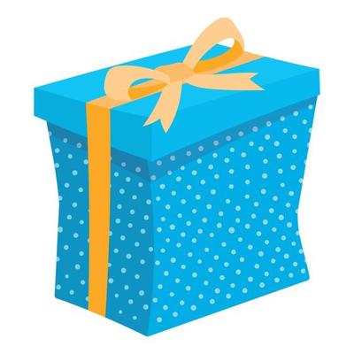 cajas de regalo con cinta en estilo de dibujos animados. caja de regalo de  color azul. ilustración vectorial colorida sobre un fondo blanco. 13957030  Vector en Vecteezy