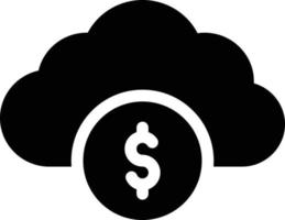 ilustración de vector de nube de dólar en un fondo. símbolos de calidad premium. iconos vectoriales para concepto y diseño gráfico.