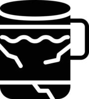 ilustración de vector de taza histórica en un fondo. símbolos de calidad premium. iconos vectoriales para concepto y diseño gráfico.