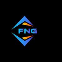 fng diseño de logotipo de tecnología abstracta sobre fondo negro. concepto de logotipo de letra de iniciales creativas fng. vector