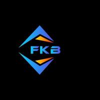 diseño de logotipo de tecnología abstracta fkb sobre fondo negro. concepto de logotipo de letra de iniciales creativas fkb. vector