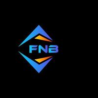 diseño de logotipo de tecnología abstracta fnb sobre fondo negro. concepto de logotipo de letra de iniciales creativas fnb. vector