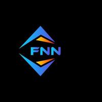 fnn diseño de logotipo de tecnología abstracta sobre fondo negro. concepto de logotipo de letra de iniciales creativas fnn. vector