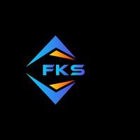 FKS abstract technology logo design on Black background. FKS creative initials letter logo concept. vector