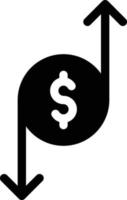 ilustración vectorial de transferencia de dólares en un fondo. símbolos de calidad premium. iconos vectoriales para concepto y diseño gráfico. vector