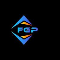 diseño de logotipo de tecnología abstracta fgp sobre fondo blanco. concepto de logotipo de letra de iniciales creativas fgp. vector