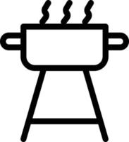 ilustración de vector de parrilla en un fondo. símbolos de calidad premium. iconos vectoriales para concepto y diseño gráfico.