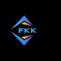 FKK abstract technology logo design on Black background. FKK creative initials letter logo concept. vector