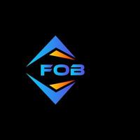 diseño de logotipo de tecnología abstracta fob sobre fondo negro. concepto de logotipo de letra inicial creativa fob. vector