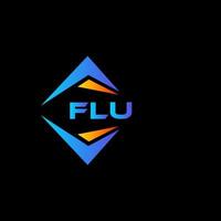 FLU abstract technology logo design on Black background. FLU creative initials letter logo concept. vector