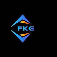 FKG abstract technology logo design on Black background. FKG creative initials letter logo concept. vector