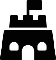 ilustración de vector de castillo de arena en un fondo. símbolos de calidad premium. iconos vectoriales para concepto y diseño gráfico.