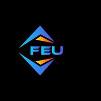 FEU abstract technology logo design on white background. FEU creative initials letter logo concept. vector