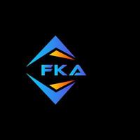 FKA abstract technology logo design on Black background. FKA creative initials letter logo concept. vector