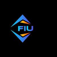 diseño de logotipo de tecnología abstracta fiu sobre fondo blanco. concepto creativo del logotipo de la letra de las iniciales fiu. vector